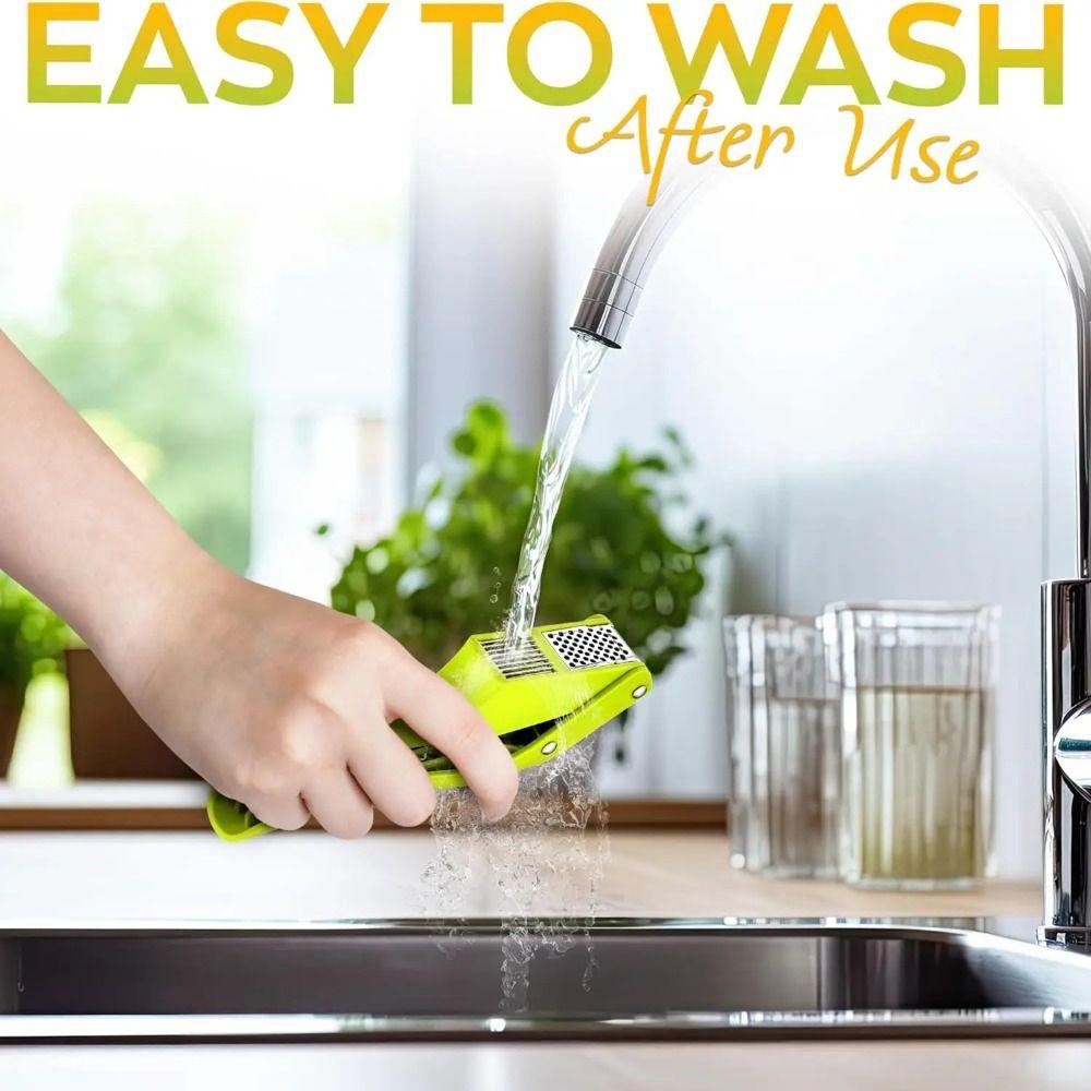 Mashing Function 2-in-1 Garlic Press Manual Type Vegetable Squeezer Garlic Slicer  Kitchen Use