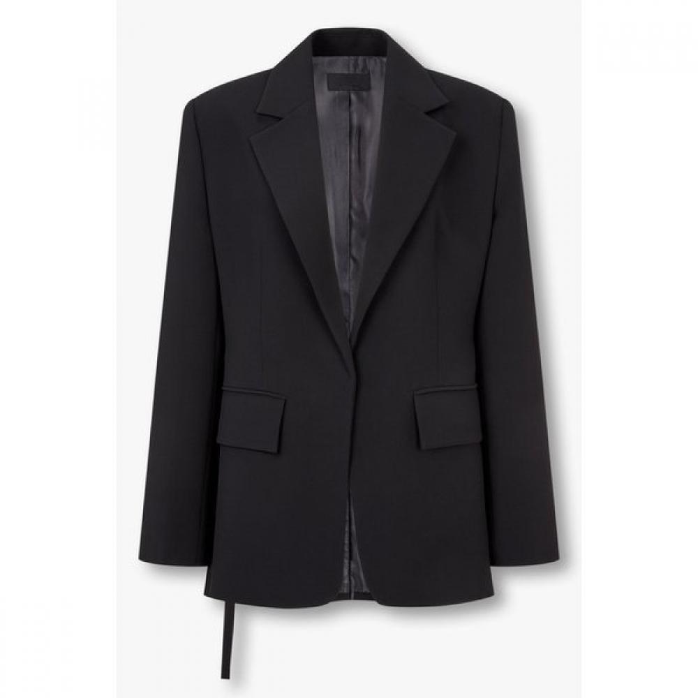 

Vov Notched Lapel Belted Open Jacket 7115210302 blacks/S