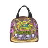 Sac à lunch Tortues Ninja pour Enfants Boîte à lunch isotherme Sac fourre-tout avec poche à glace Glacière portable pour l'école Pique-nique en plein air