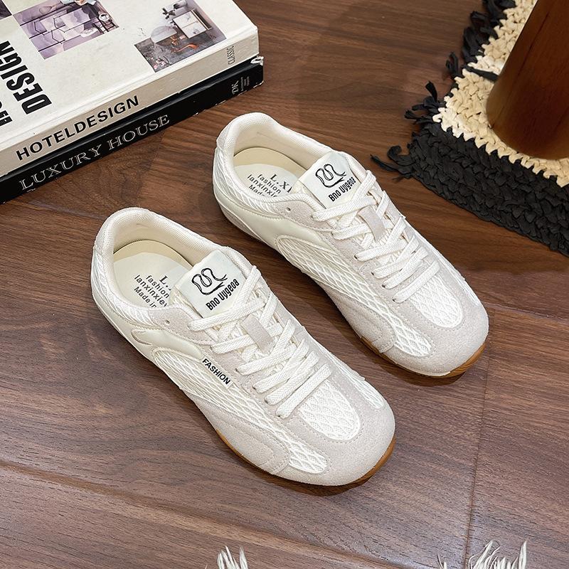 Mesh breathable color matching casual sports shoes new flat women's versatile board shoes trendy shoes