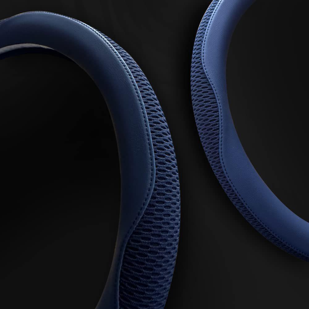 Ice Silk Steering Wheel Cover - Breathable, Sweat-Absorbent, Wear-Resistant for 15” Handles