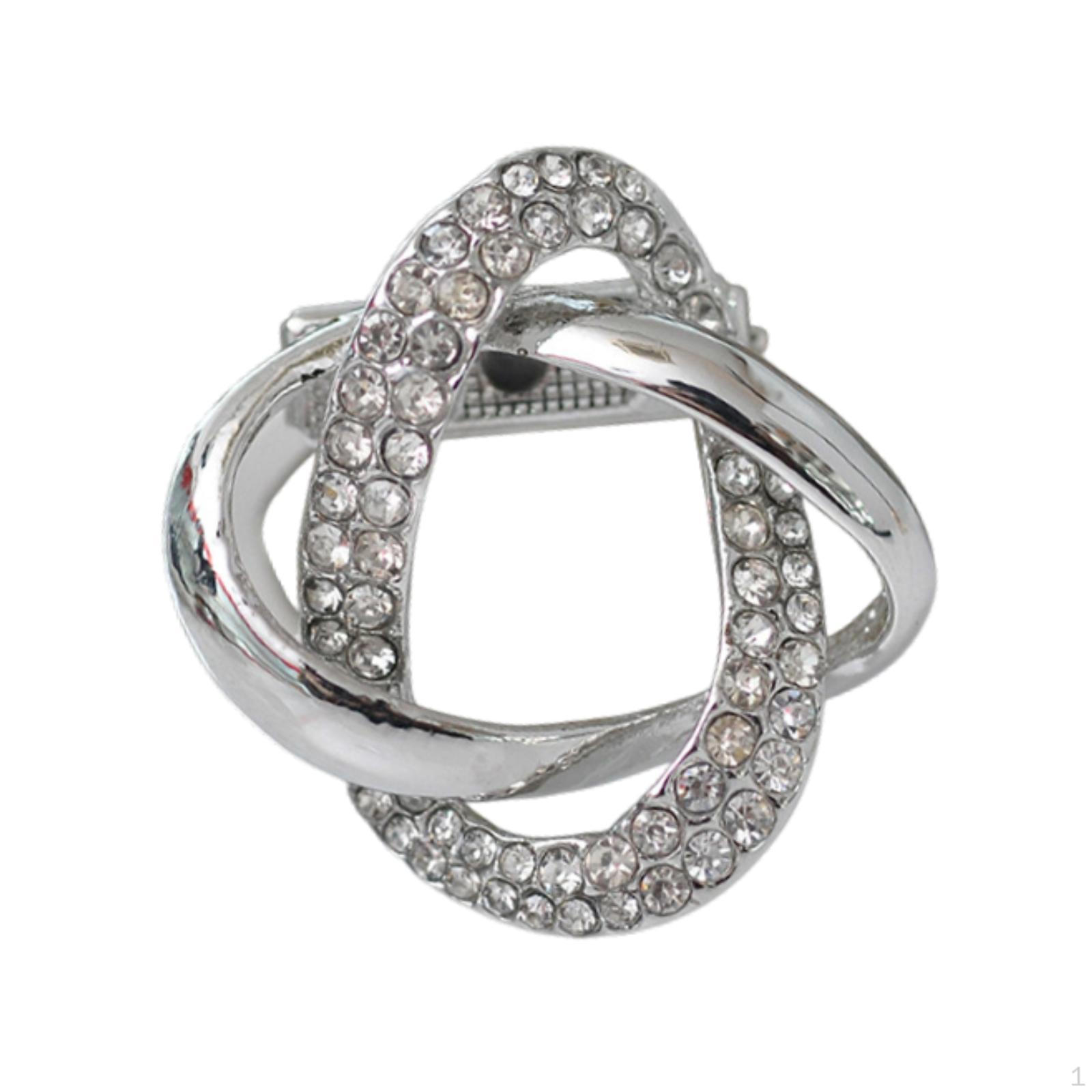 

Кольцо для шарфа Зажим Модная одежда Украшения Аксессуары Стразы Пряжка Зажим серебряный