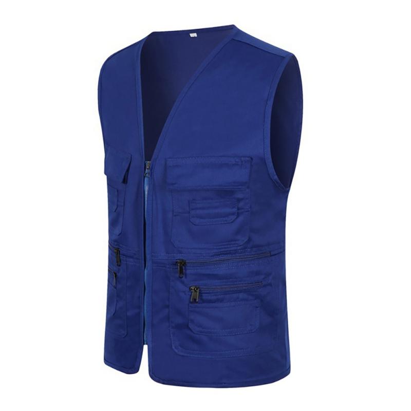 

Жилет для рыбалки на открытом воздухе для мужчин, быстросохнущий дышащий жилет для походов с несколькими карманами на молнии, 3XL L