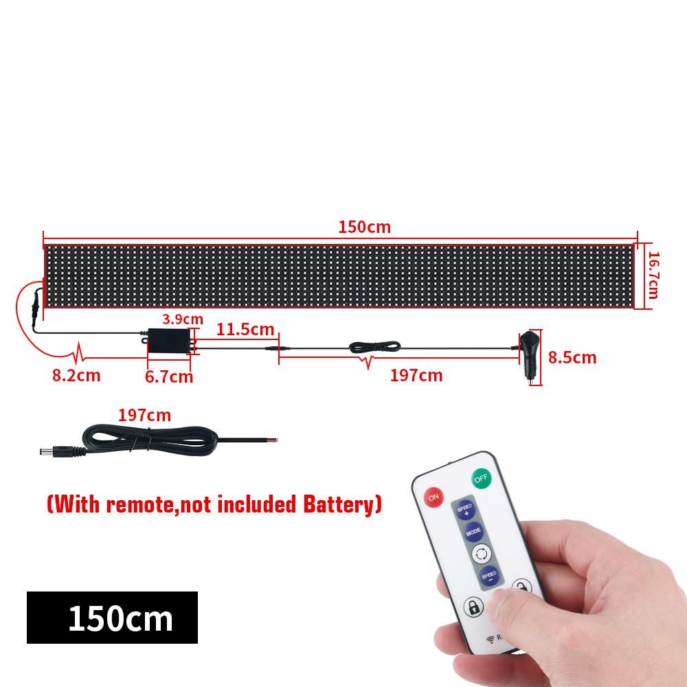 Truck Car Devil Eye LED Pixel Panel Light Matrix Pixel Panel Soft Foldable Lighting Scrolling for Truck Remote Control 12V 24V