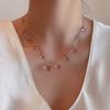 Transparent Circular Necklace Trend Light Bulb Glass Beads Light Luxury Mermaid Tears Elegant Collarbone Chain Women's Jewelry