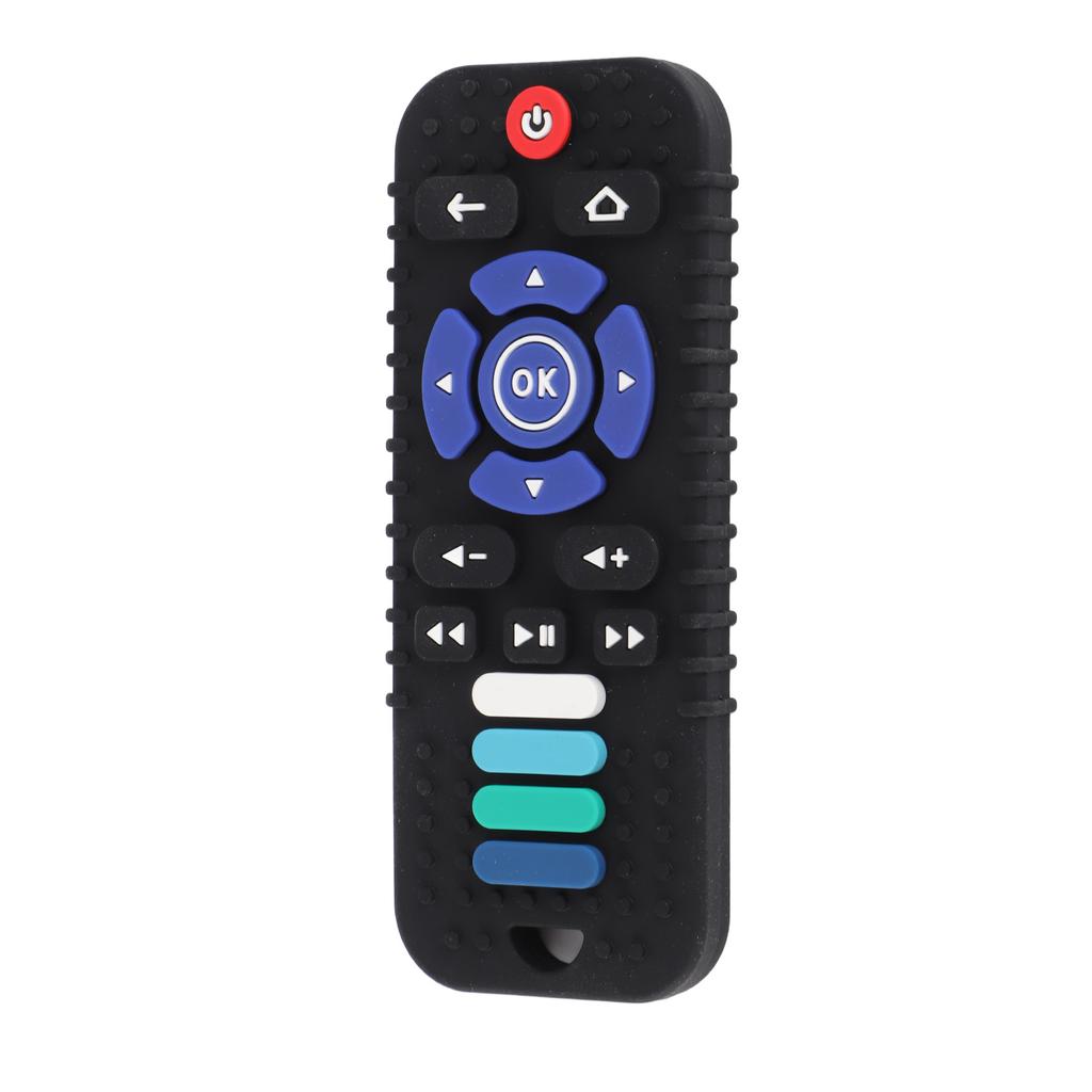 Baby Control Teething Toy TV Control Shape Silicone Teething Toy for Infants Toddlers Black