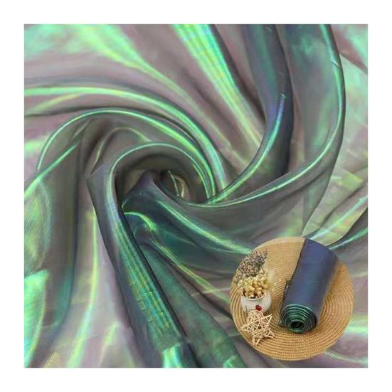 Iridescent Organza Fabric Holographic Sheer Organza for 59 Inch Wide Gauze Lightweight Wedding