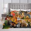 Italian Brainrot Funny AI Meme Blanket Cover Tung Sahur Flannel Throw Blanket Bed Portable Ultra-Soft Warm Multi-function Quilt