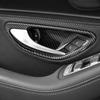 Fibra de carbono interior do carro porta braço alça capa guarnição tigela quadro adesivos para mercedes benz ce ​​classe w205 w213 glc