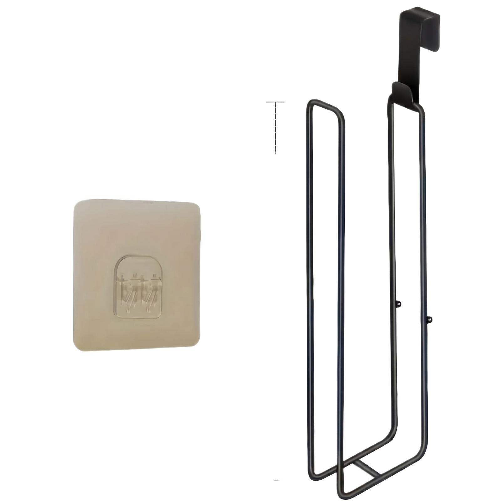 

Luxury Storage Rack Wall Mounted Paper Towel Holder Space Saving Over Door Hanging Organizer for Bathroom Kitchen Toilet Storage One Size