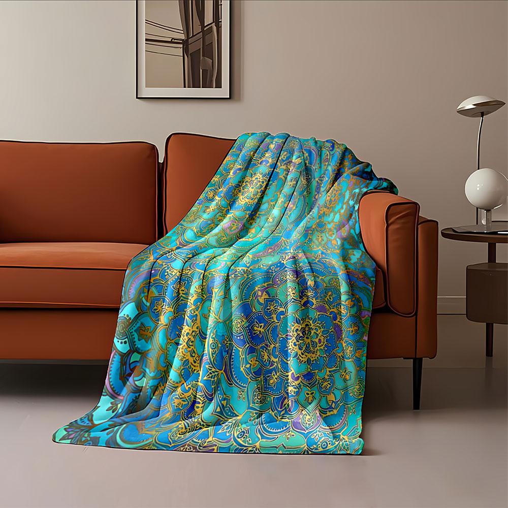 Colorful Mandala Blanket for All Seasons Blanket Lunch Break Throw Gift
