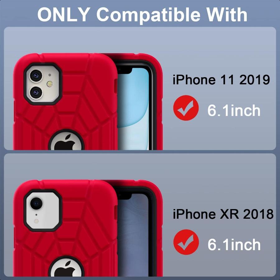 

Чехол Grifobes для iPhone 11 iPhone XR 6,1 дюйма для мальчиков красный+черный United States