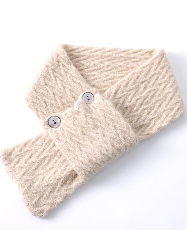 Women s 100% Pure Cashmere Perforated Scarf - Thick, Warm Knit for Autumn/Winter Fashion