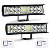 LED Light Bar 6 Inch 60W 6000LM LED Pods Flood Spot Beam Combo Off Road Driving Fog Light for Truck ATV Boat - 2PCS