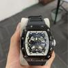 High-Value Fashion Trend Fake Mechanical Luminous Waterproof Wine Barrel-Shaped Men'S Watch