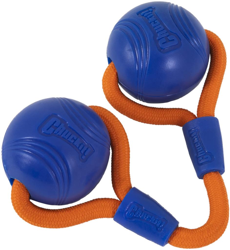 Crunch Ball Dog Tag Chuckit! Toy, Medium, Duo,