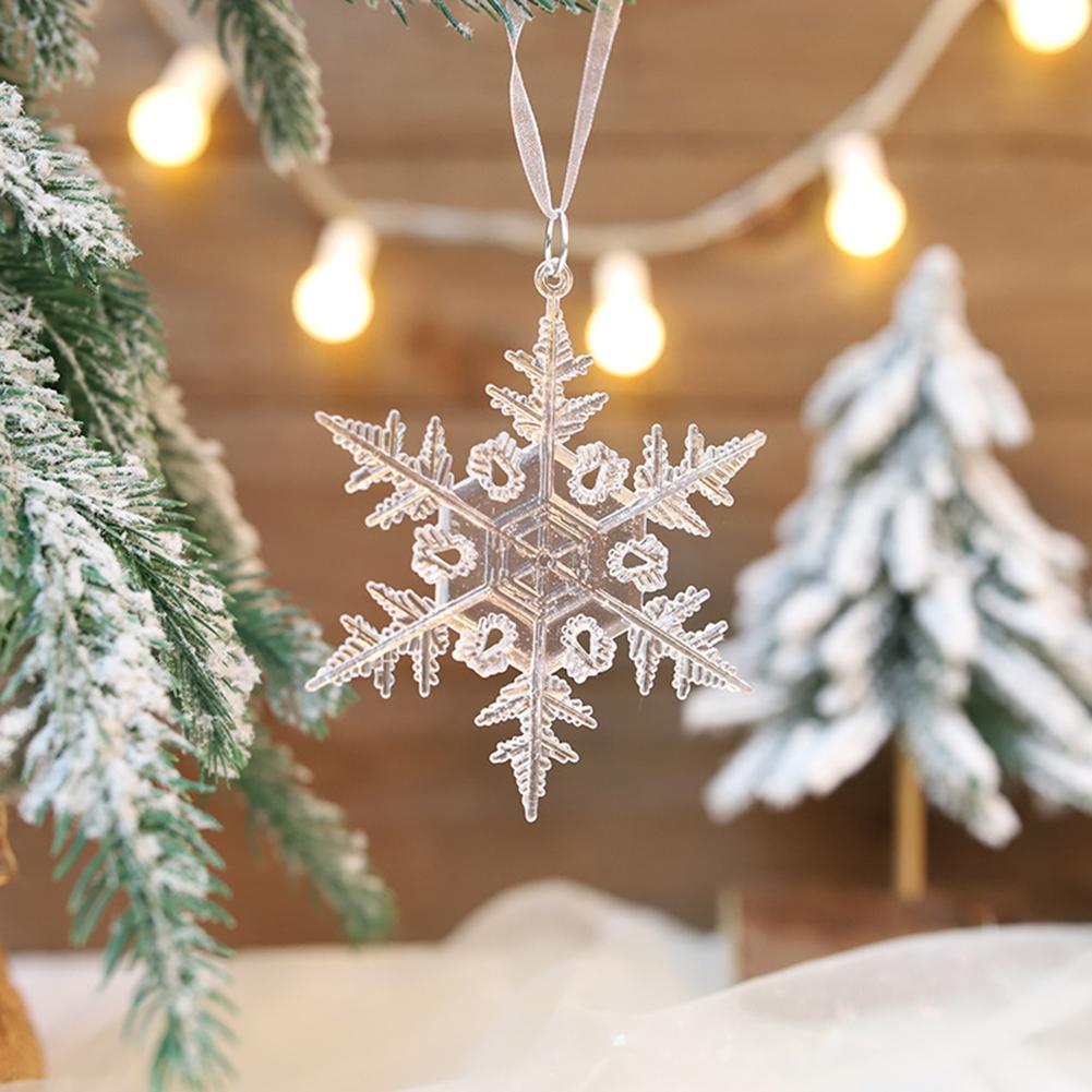 

Acrylic Hanging Decorations Christmas Snowflake Decoration Holiday Decorations Light Reflecting Decorations Acrylic Snowflake