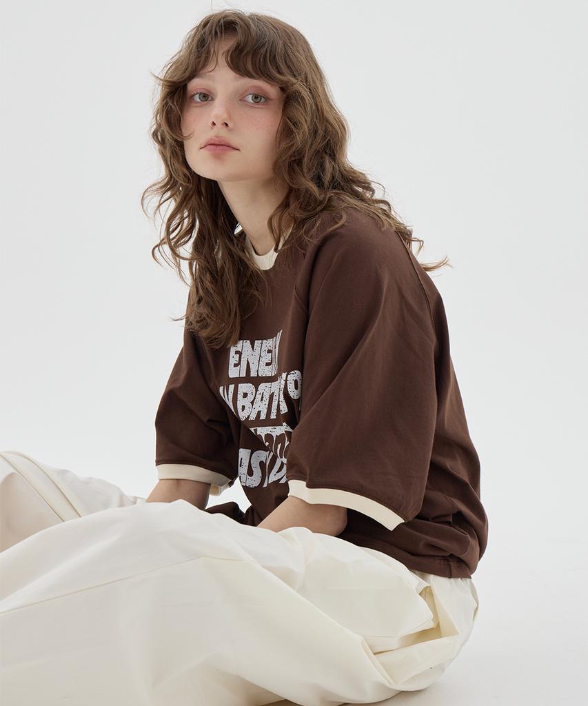 URBANAGE [2Pack] Energy Raglan Ringer Oversized Short Sleeve_3Color