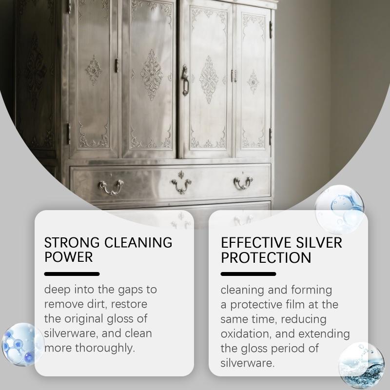 

Silver Cleaner Is Suitable For Various Household Silverware Cleaning, Refurbishment, And Gloss Cleaning Agents 1pcs