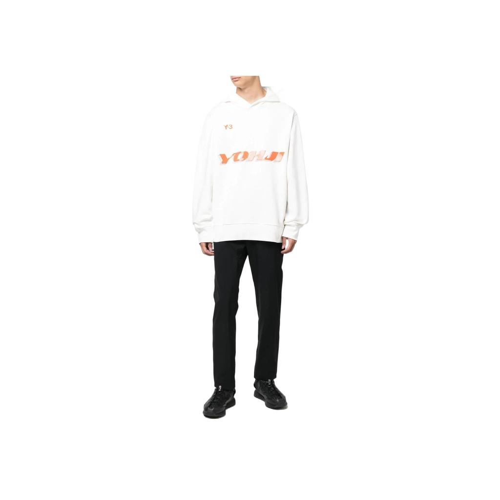 Y-3 FW22 Letter Logo Printed Hoodie Men hoodies White HT4731