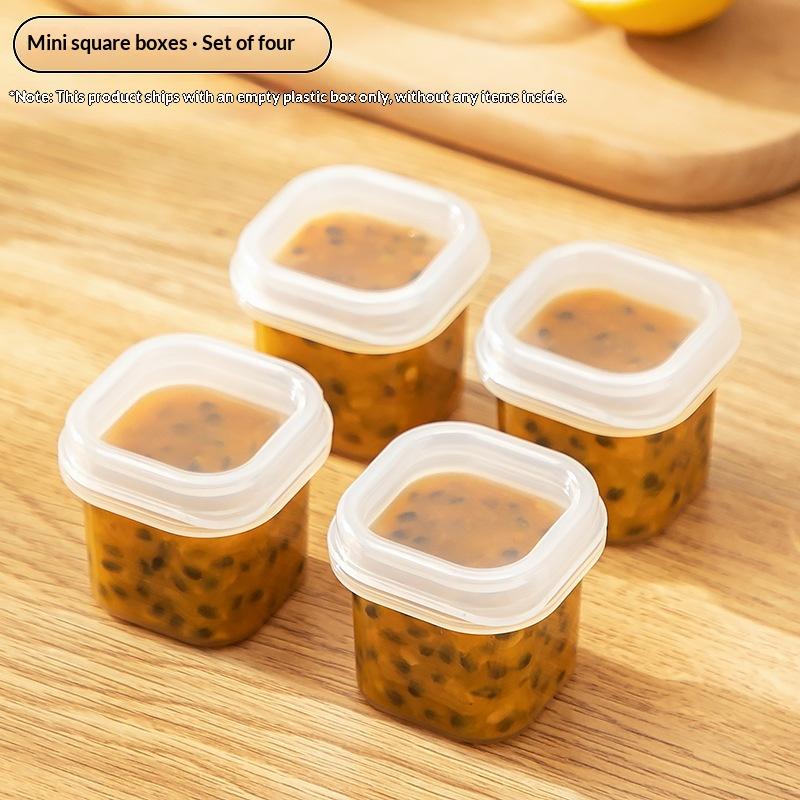 Kitchen Spice Seasoning Storage Jar Mini Freezer Box Food Fresh-keeping Container Leak-proof With Lid Sauce Jam Preservation Box