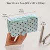 Small Polka Dot Cosmetic Bag Printed Travel Zipper Pouch  Toiletries Organization