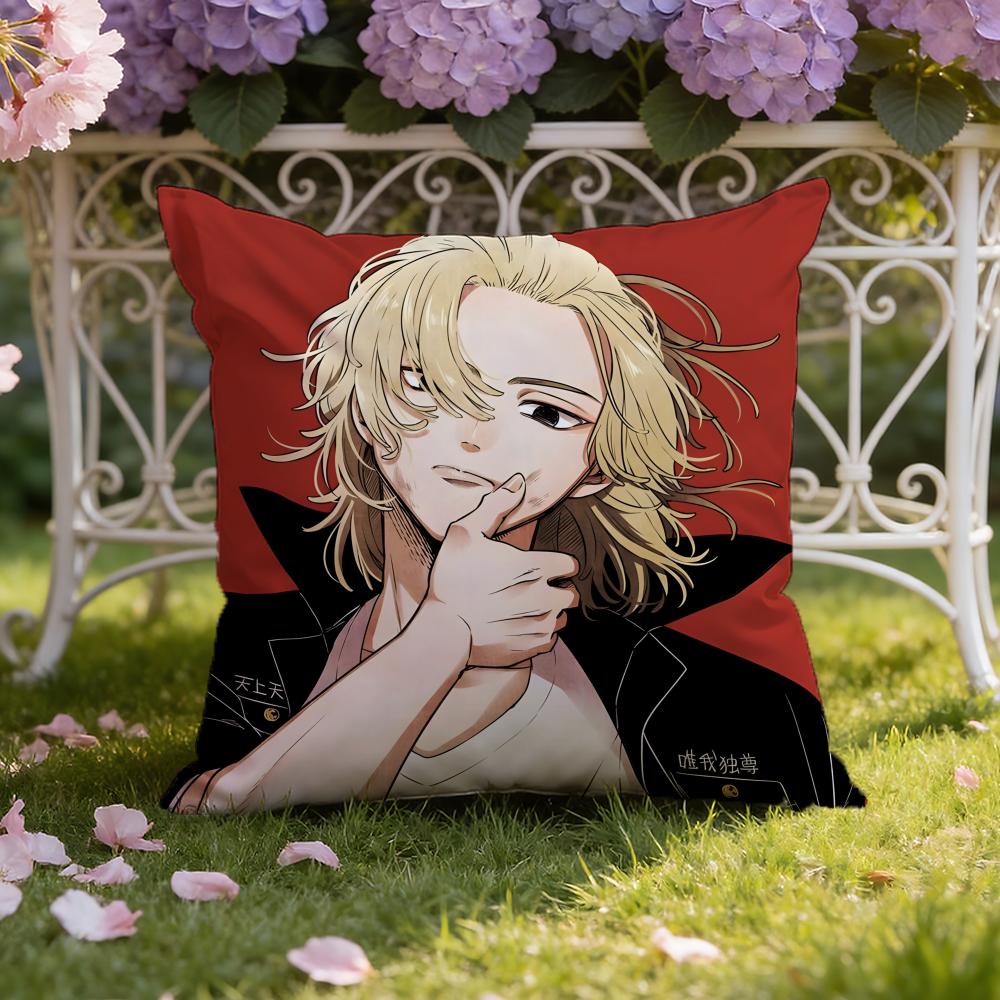 AnimeTokyo Revengers Cushion Cover Home & Car Dual-Scene Pillow Cover: Reversible for Premium Comfort