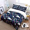 Dreamy Rainbow and Moon Pattern Bedding Duvet Cover Set  (1*Duvet Cover 2*Pillowcases, Without Duvet Insert)