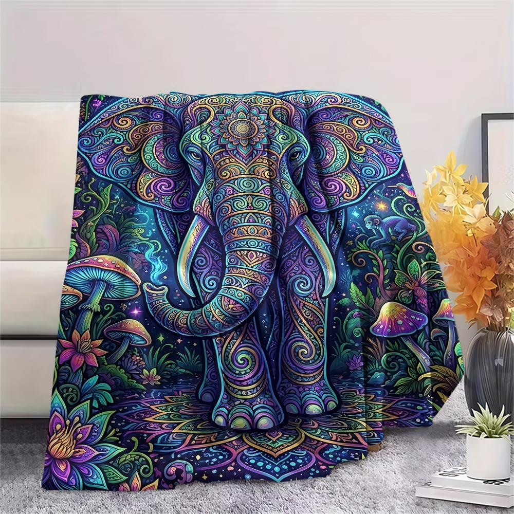 Colorful Line Animals Print Flannel Blanket,High quality Comfortable for All Seasons,Home Decor,Warmth and Comfort,Perfect for Christmas Gifts