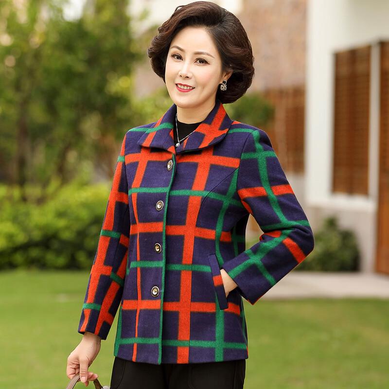 Elegant Women s Warm Wool Blend Coat 2XL