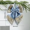 Multicolor Christmas Bow Decoration Satin Sequin Glitter Xmas Hanging Ornament Hanging Design Scennry Making Bowknot Pendant