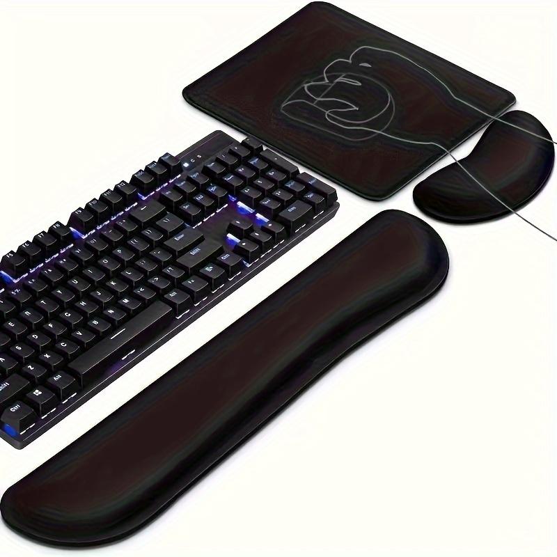 2pcs/set Pad, Gel Memory Foam Wrist Rest for Computer Keyboard, Mouse, Desk Pads Support Hand And Arm, Mousepad Rests, Black