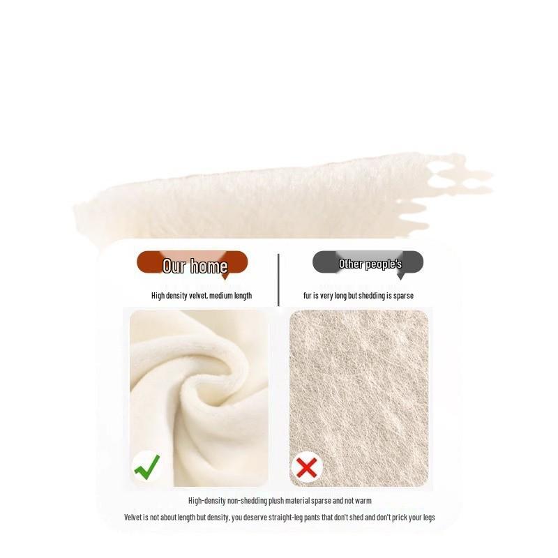 Women's Winter 2024 New High-Waisted Fleece-Lined Petite Slimming Wide-Leg Narrow Straight-Leg Jeans