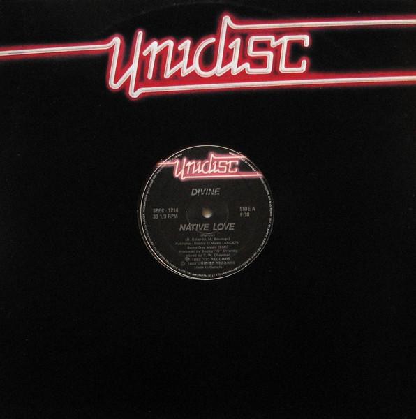 

12inch Record DIVINE OH ROMEO Native Love Remix These Memorie SPEC1214 Unidisc 1984 Canada Dance Electronica Used