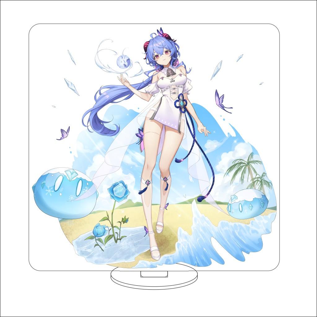 16CM Anime Genshin Impact Cosplay Acrylic Stand Ornaments  Ganyu Figure Stand Halloween Gifts