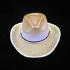 LED Light-Up Colorful Cowboy Hat for Halloween, Carnival, and Holiday Performances