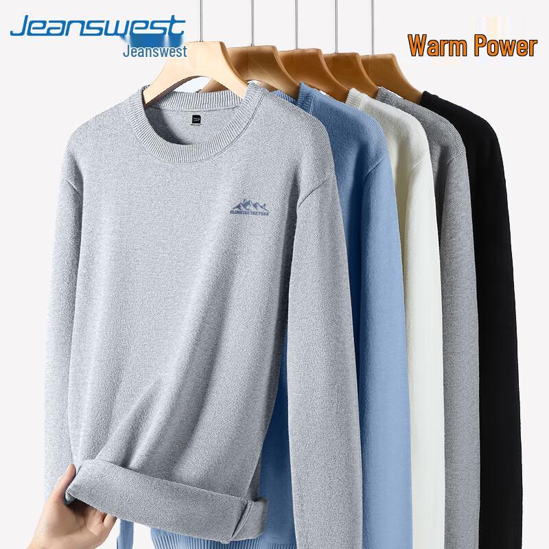 

Jeanswest Men s 2025 Autumn Letter Print Knit Sweater 3XL