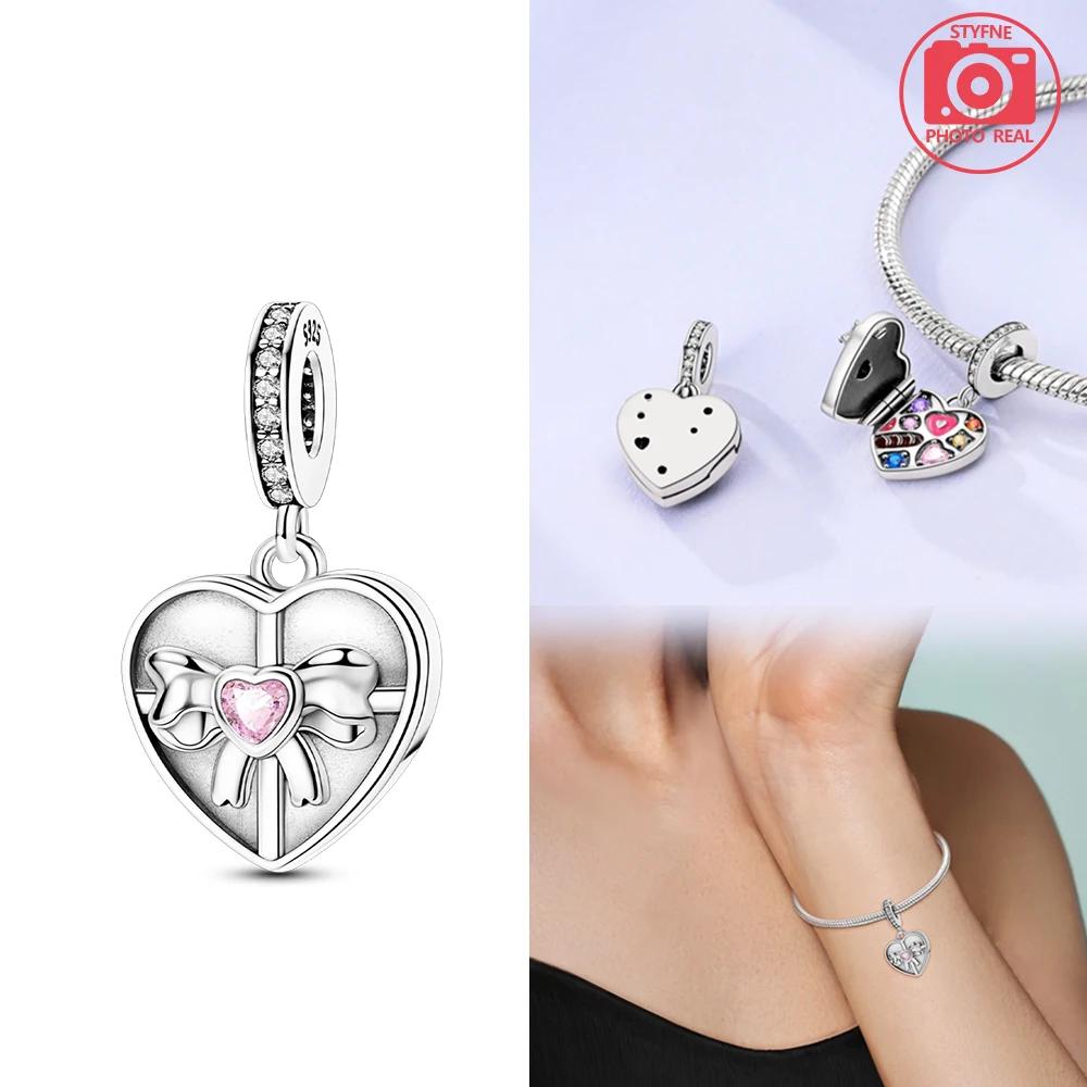 Charms Plata Sparkling Bow Pendant Copper Colors For Charms Copper Colors Original Bracelet For Jewelry Making