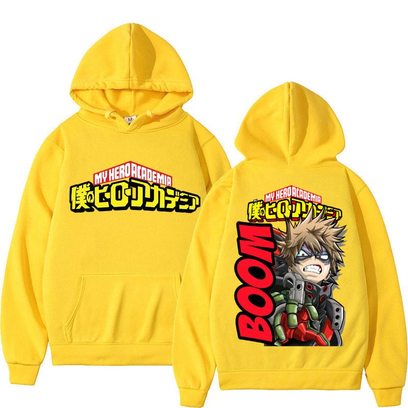 Anime My Hero Academia Katsuki Bakugo Hoodies Men Women Vintage Harajuku Manga Sweatshirt Oversized Fleece Casual