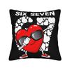 Valentines Day Hearts Dabbing Six Seven 67 Pillow Cover  Design Cushion Cover Morden Pillow Case For Chair Sofa Home Decor