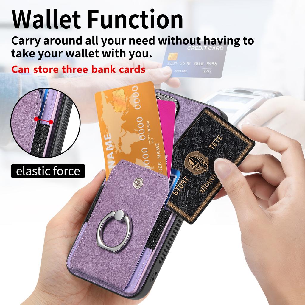 For Samsung Galaxy S26 Ultra Phone Case Tri-Fold Wallet Kickstand PU Leather + TPU Back Cover
