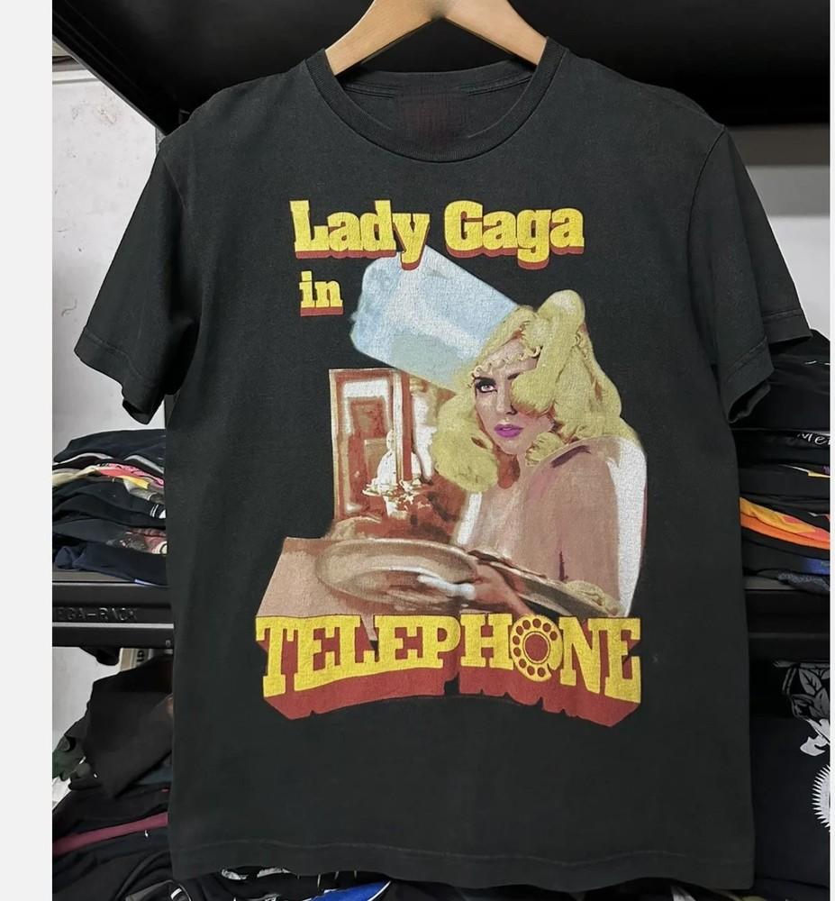 Vintage Lady Gaga Telephone Tour Faded T-shirt Cotton For Men Women S-45XL