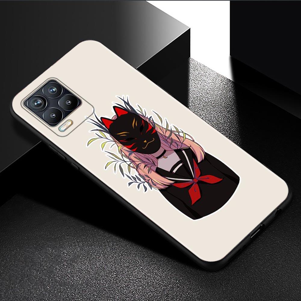 Handyhülle für Oppo Realme GT 8 7 6 5 Pro C3 C11 C21 C21Y C20A XT X7 X50 Pro Ultra Silikon Capa Schwarze Schale Anime Fox Mask