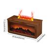 Simulated 3D Fireplace Flame Desktop Essential Oil Diffuser with Remote Control Home Aroma Therapy Humidifier for Relaxation