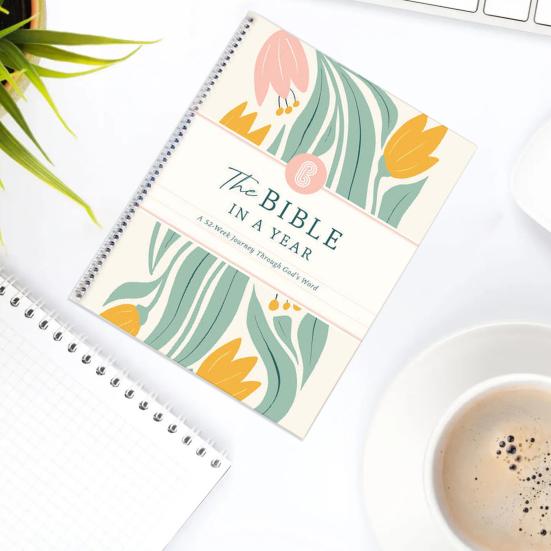 The Bible In A Year 52-Week Bible Study Workbook Spiral Bible Study Guide for Women A Yearlong Bible Study Plan Book