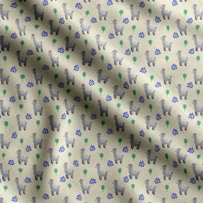 Llama Alpaca Print,  Cotton Cambric, Quilting Fabric Sold by The Yard 42 Inch Wide, Medium Weight Cotton Fabric, Sewing  Supplies,