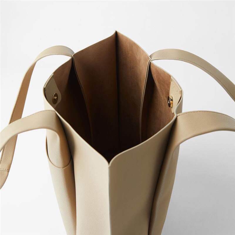 ZWomen's Bag New Soft Leather Shopping Bag Minimalist Large Capacity Commuting One Shoulder Handheld Tote Bag, Shopper Bag