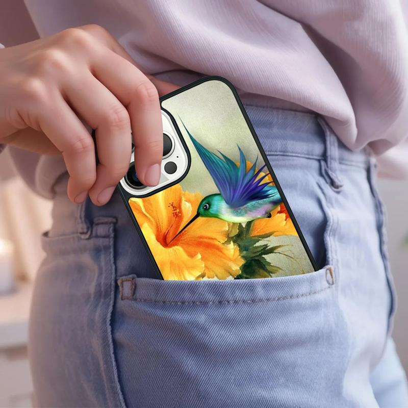 Hummingbird Phone Case For iPhone 17 Air 15 16e 14 13 Pro Max Coque 12 11 Pro Max PLUS cover