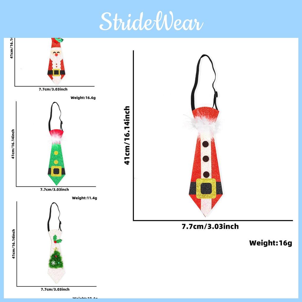 Kapryśny świąteczny krawat dla dzieci z uroczym Świętym Mikołajem, reniferem i bałwanem na przyjęcia