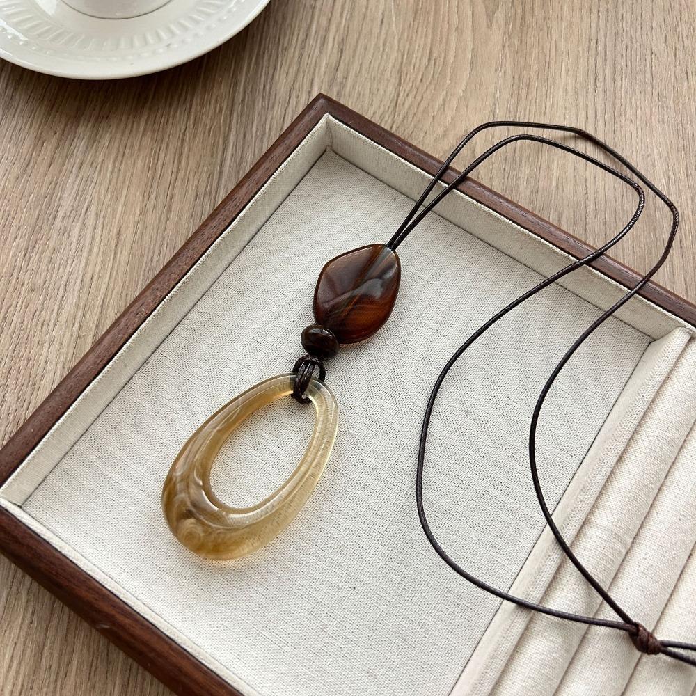 Long Sweater Chain Resin Clothing Pendant Vintage Pendant Necklace  Gifts